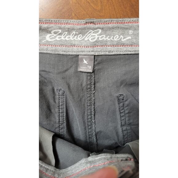Eddie Bauer Women’s Size 8T Slightly Curvy Straight Leg Stretch Olive Gray - Picture 11 of 15